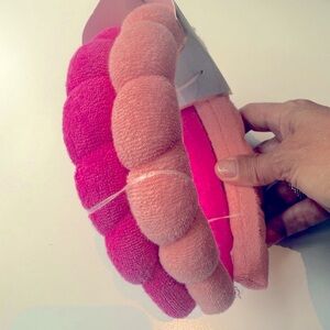 Sunday State Pink Terry Cloth Spa Headbands, set of 2